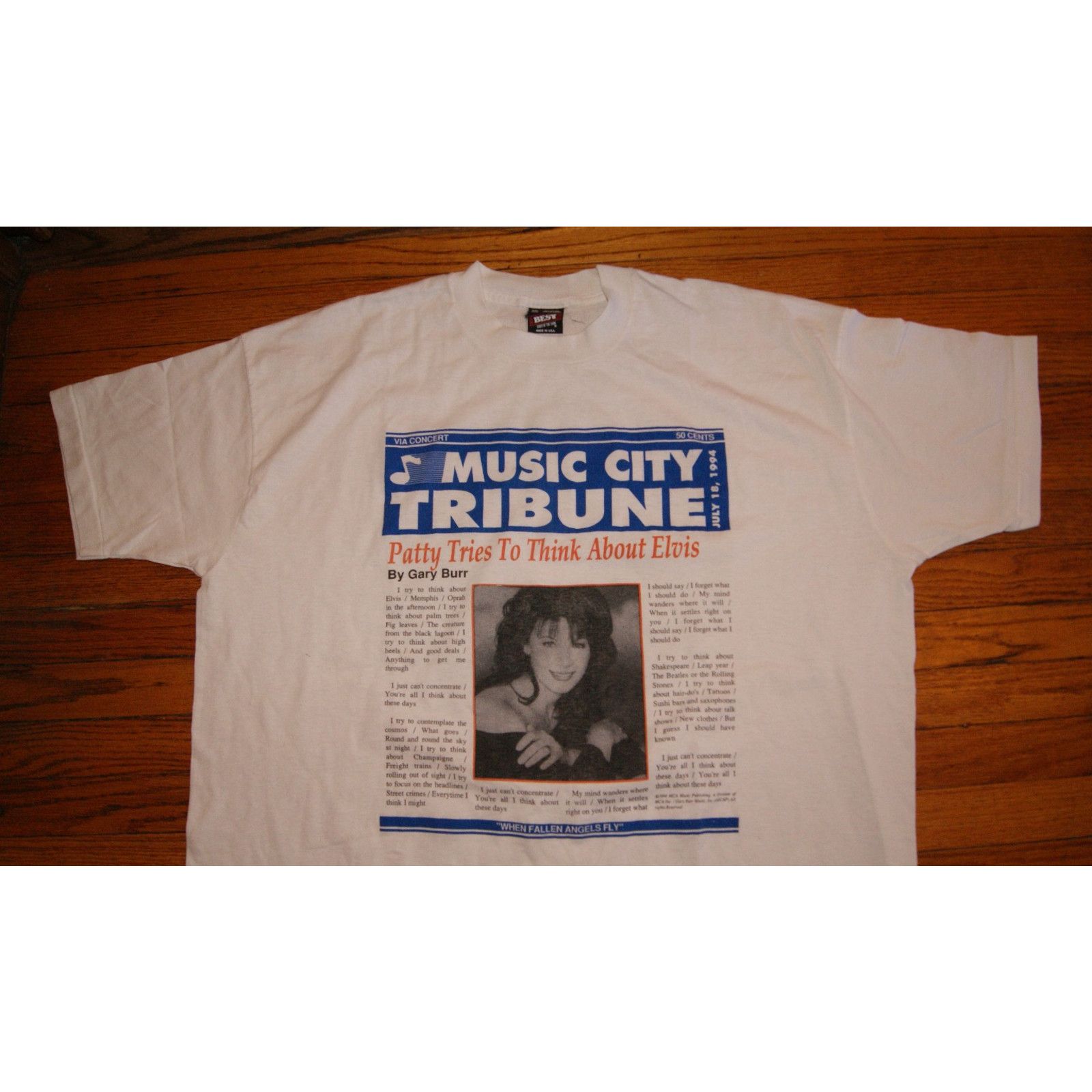 Fruit Of The Loom Vtg 90s Patty Loveless Music City Tribune 2xl Tshirt Usa
