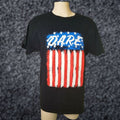 Etro Dare T Shirt American Flag Men S Large Retro D A R E Shirt Mens L Black 100 Cotton Short Sleeve Hoodie, Sweatshirt