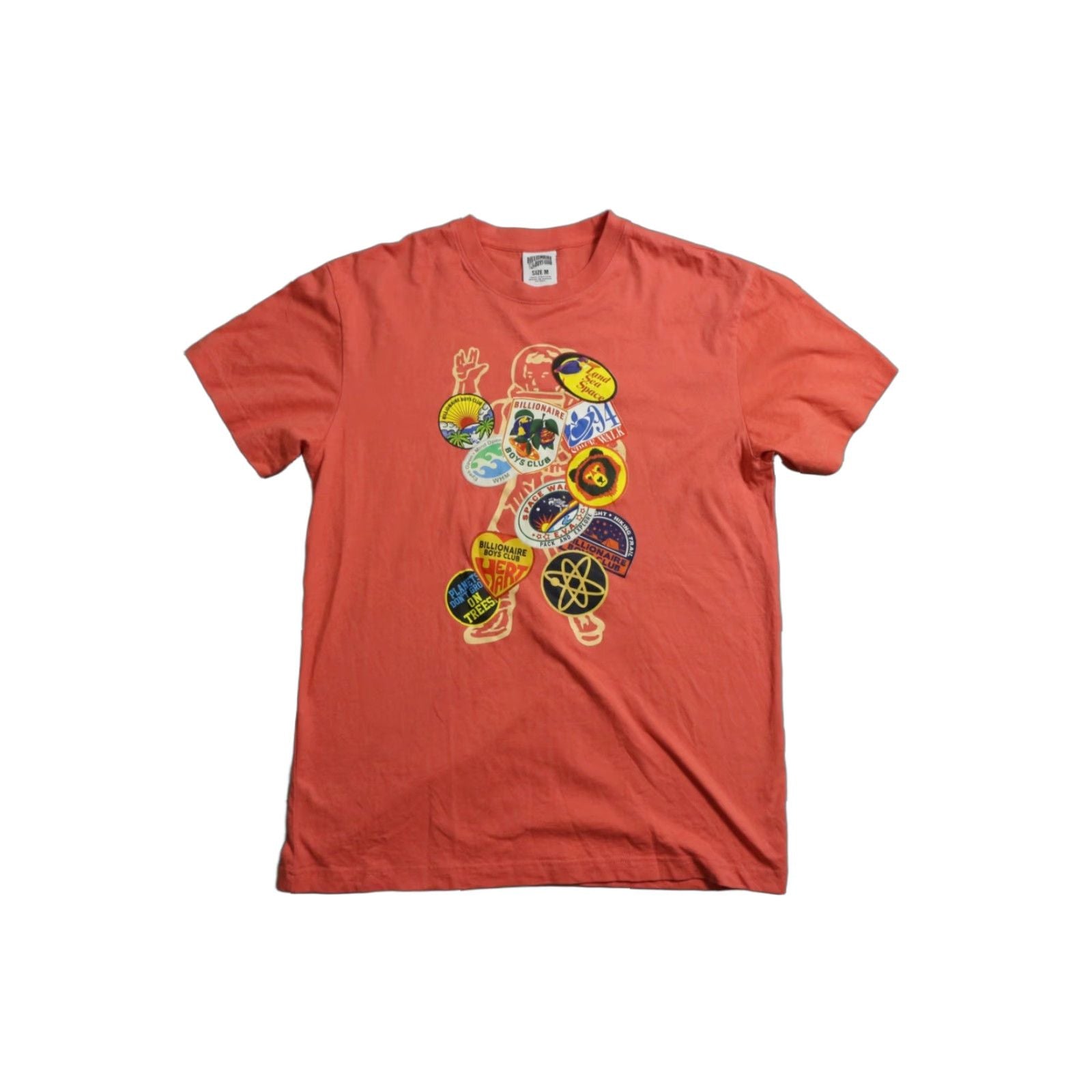Boys Club Billionaire Boys Club Shirt Mens Medium Red Astronaut Patch Graphic Tee Bbc