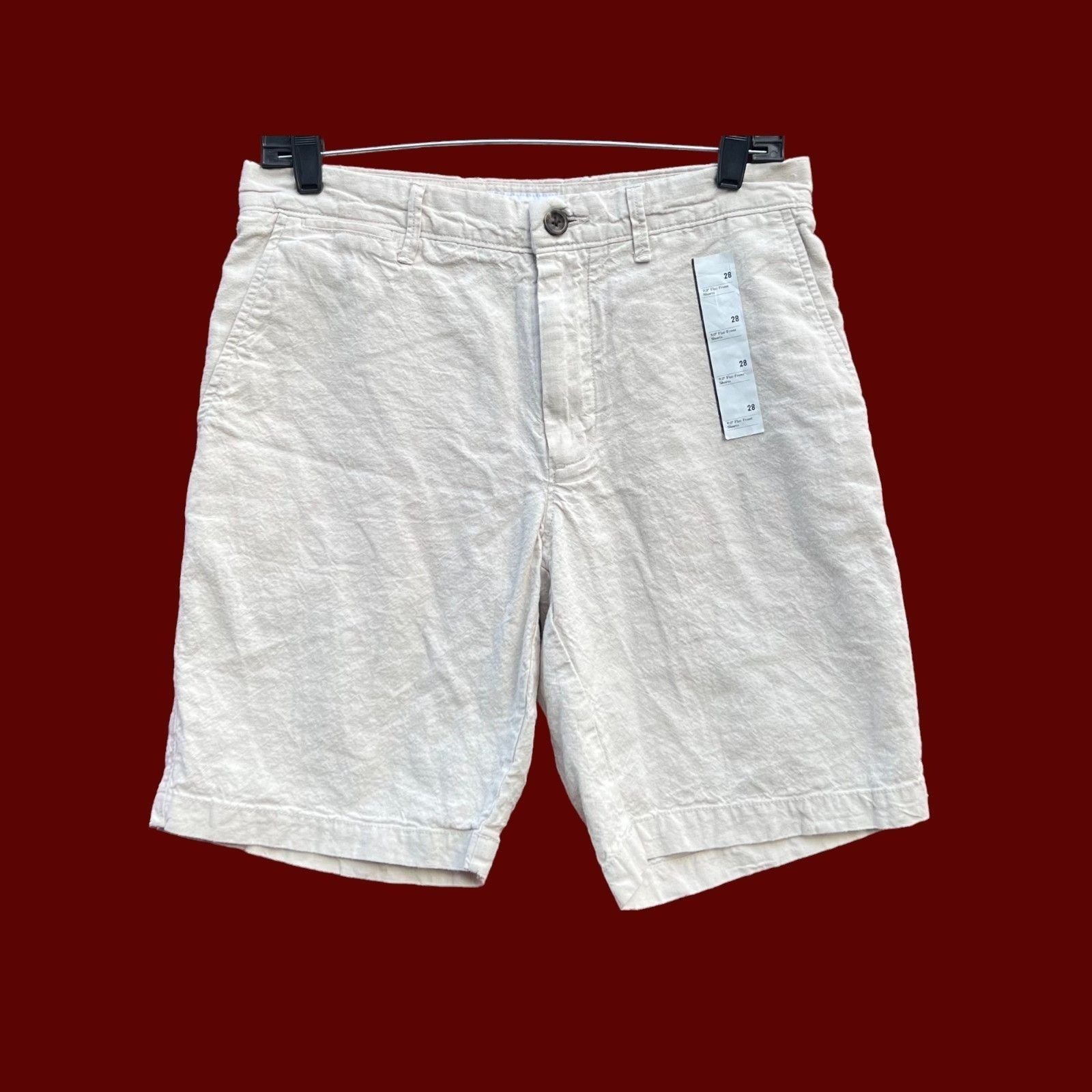 Other Goodfellow Men S Flat Frint Short 9 Inseam Beige 28