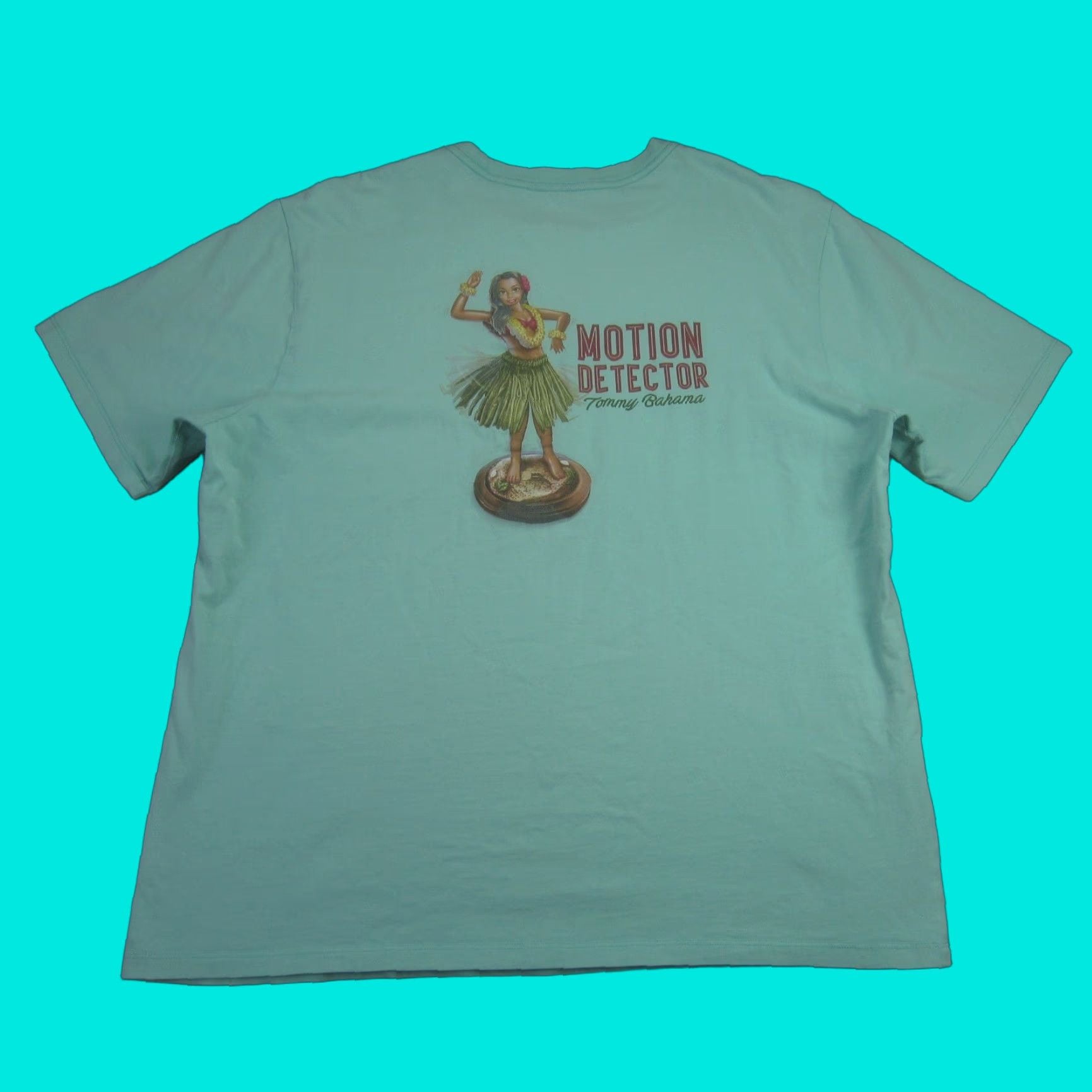 Bahama Tommy Bahama Shirt Mens Xl Mint Green Graphic Tee Short Sleeve Crew Neck Jersey Cotton