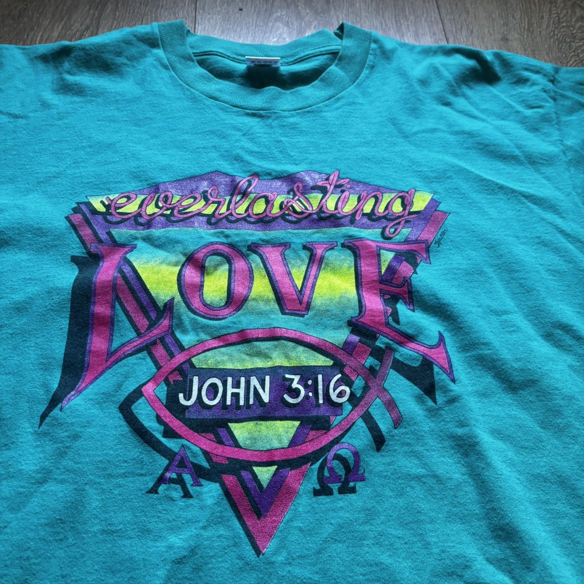 Vintage 1990s John 3 16 Bible Quote Tee Biblequotes Hoodie, Sweatshirt | FlexRushtees.com