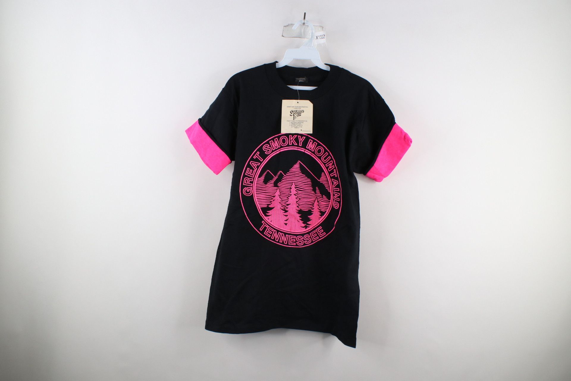 Deadstock Vintage 90s Smoke Mountains T Shirt Black Usa