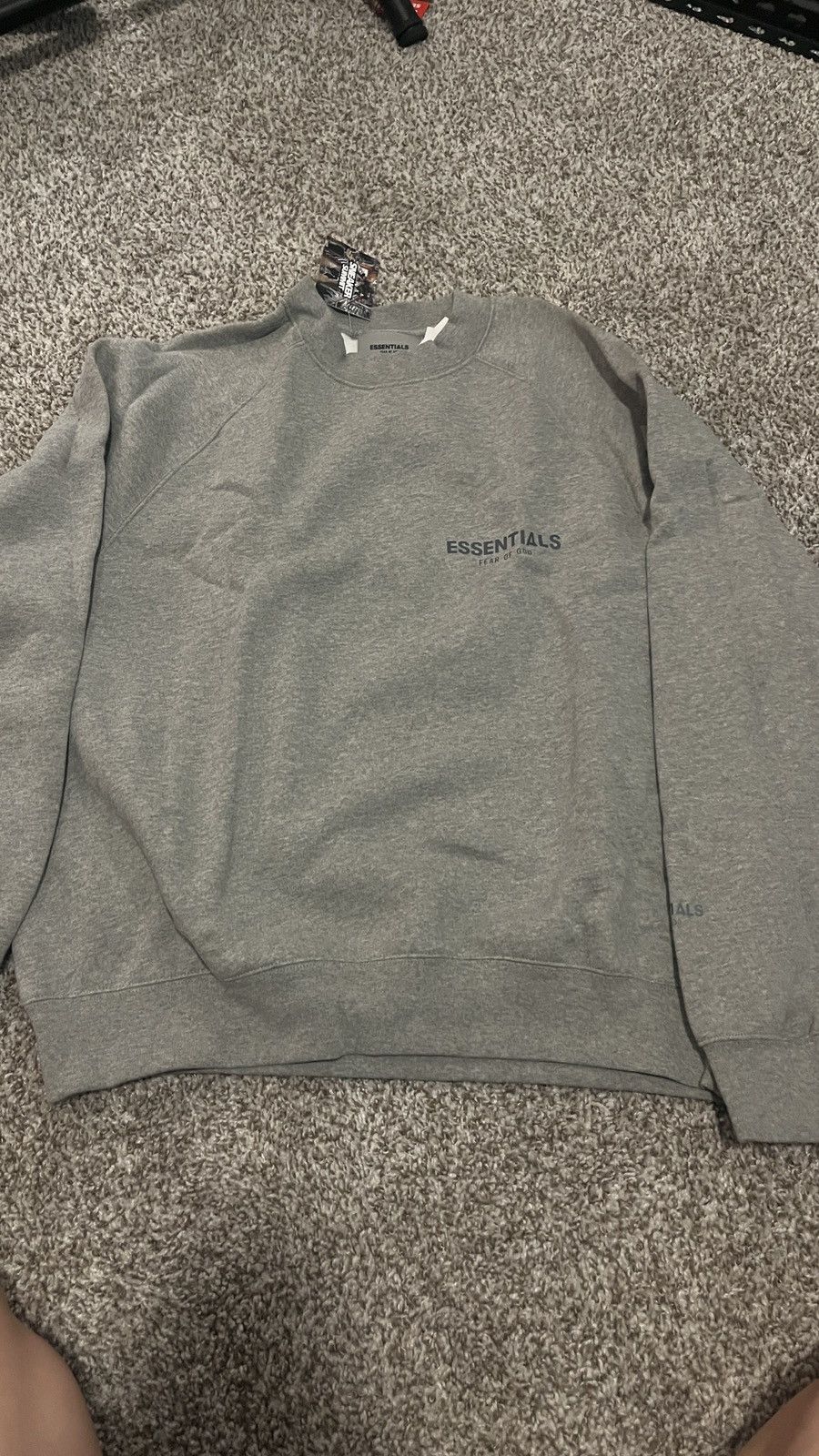 Fog Essentials Core Collection Crew Dark Heather Oatmeal S