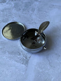 Vintage Metal Snuff Box With Engraved Design
