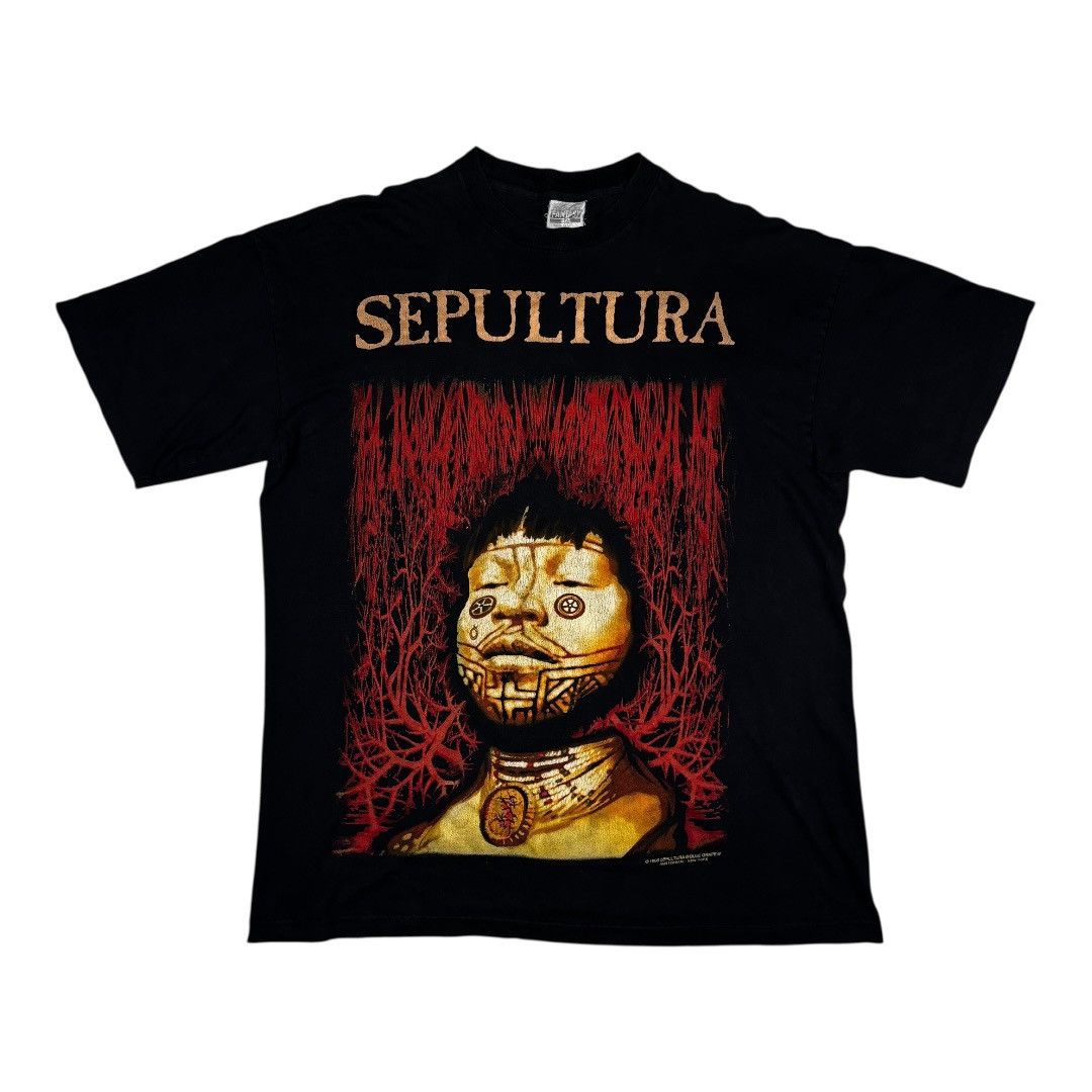 Band Tees Original Vintage Sepultura Roots Tee From 1996 Hoodie, Sweatshirt | FlexRushtees.com