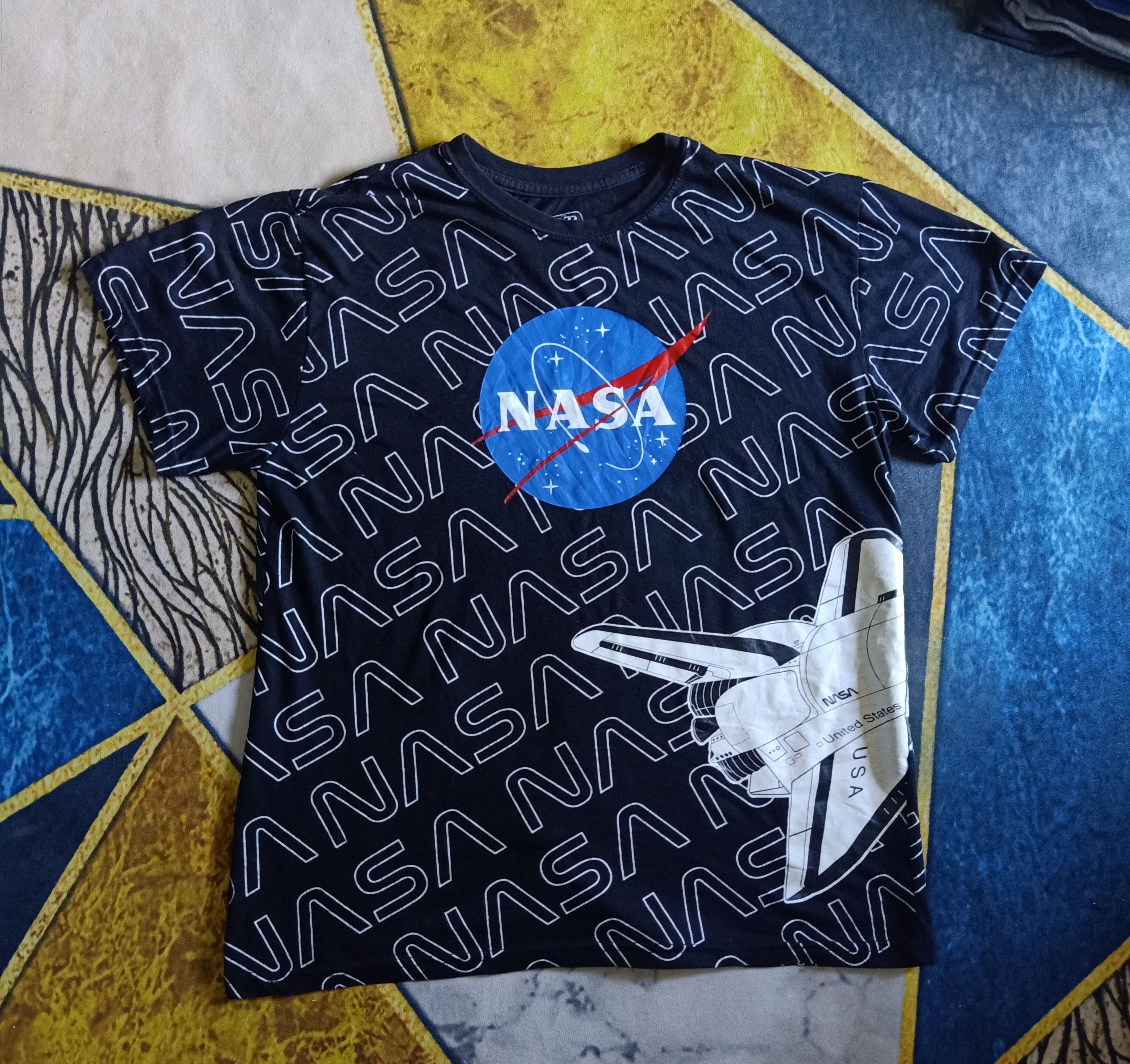Nasa Full Print Spell Out Tees