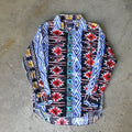 Vintage 90s Wrangler Western Shirt Aztec Style Pattern