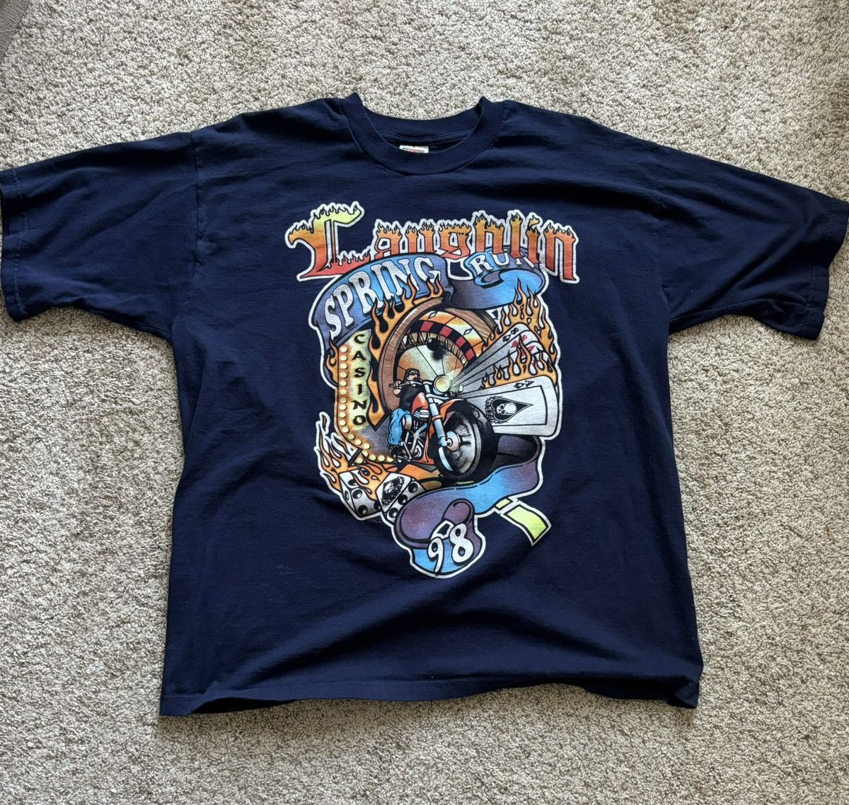 Fruit Of The Loom Vintage Laughlin Spring Run Tee Hoodie, Sweatshirt | FlexRushtees.com