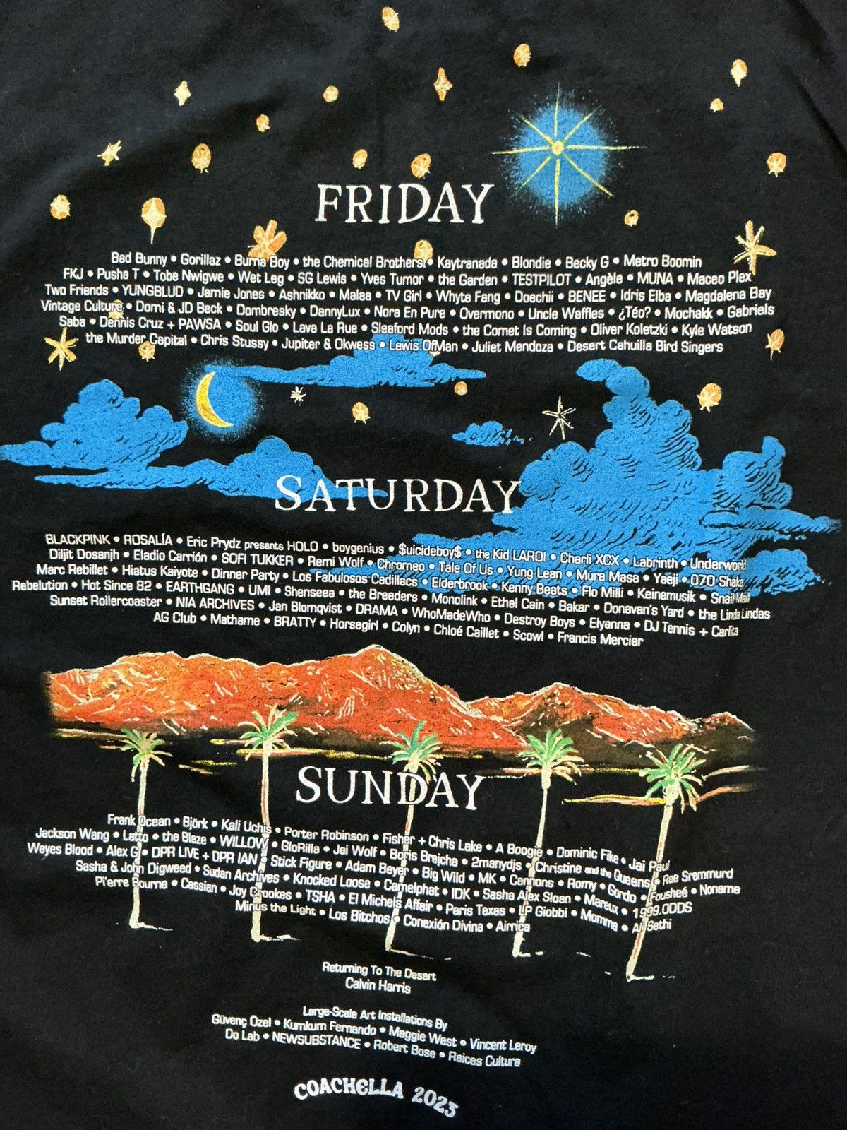Coachella Festival 2023 Frank Ocean Bad Bunny T Shirt