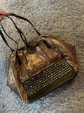 Mugler Thierry Mugler Shining Gold With Rhinestones Luxury Bag