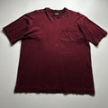 Vintage 90s Sun Faded Blank Burgundy Red Pocket T Shirt Xl Hoodie, Sweatshirt | FlexRushtees.com