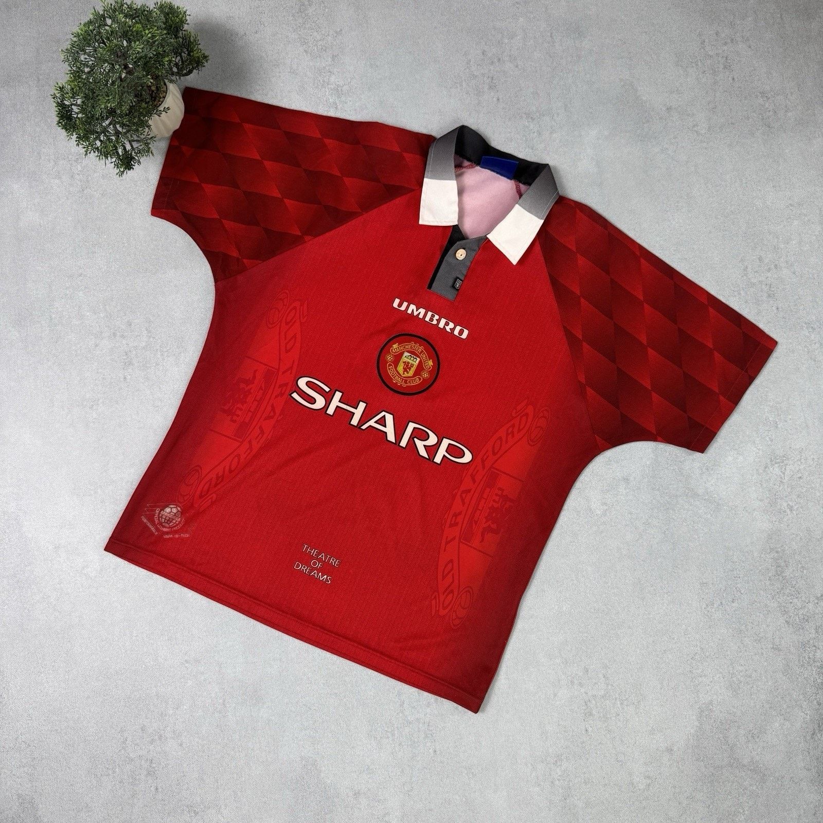 Umbro Manchester United Fc Home Shirt 1996 1997 Vintage Umbro Red