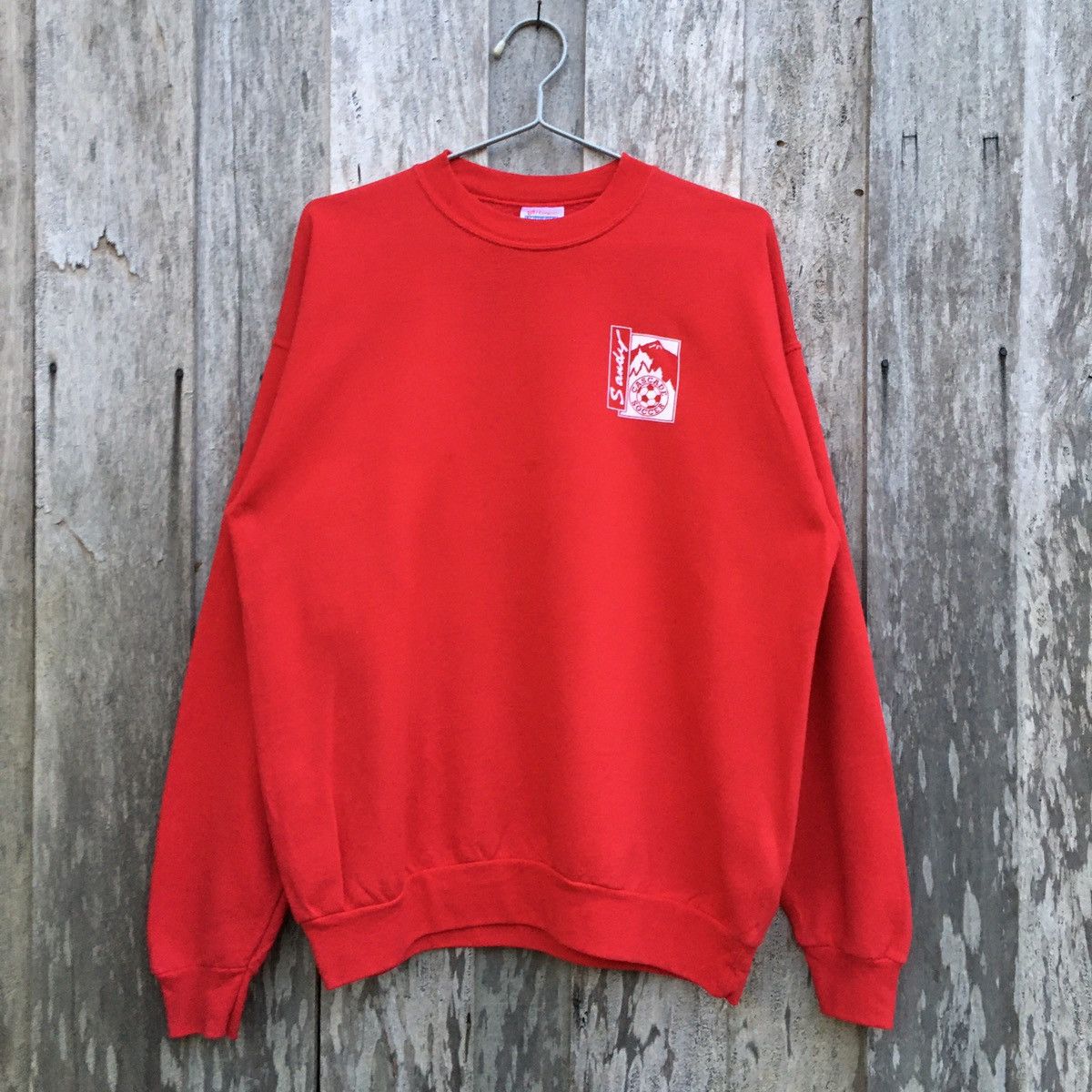 Vintage Hanes Cascade Soccer Crewneck Sweatshirt Big Logo