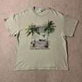 Gildan 00s Lounge Act Light Green Tropical Travel Graphic Tee Xl