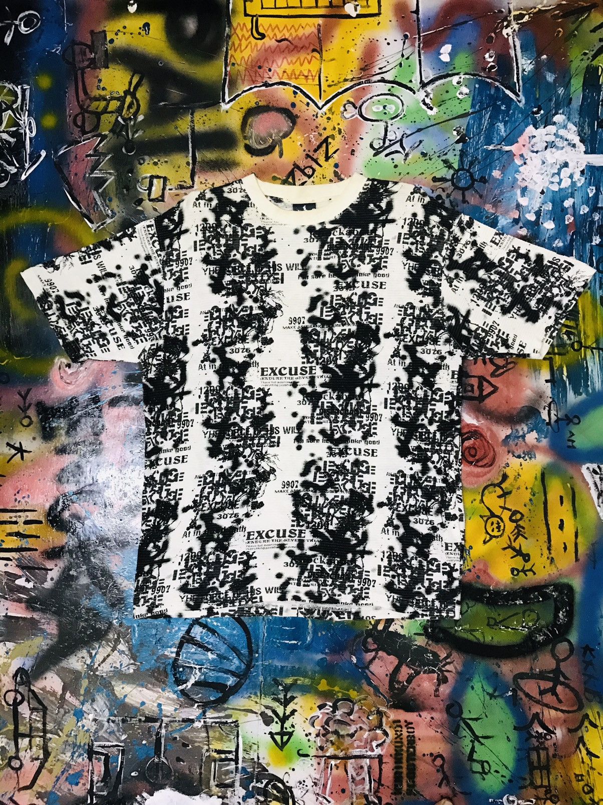 Japanese Brand Excuse Y2k Brand Design Rare Fullprint Art Photography Poem