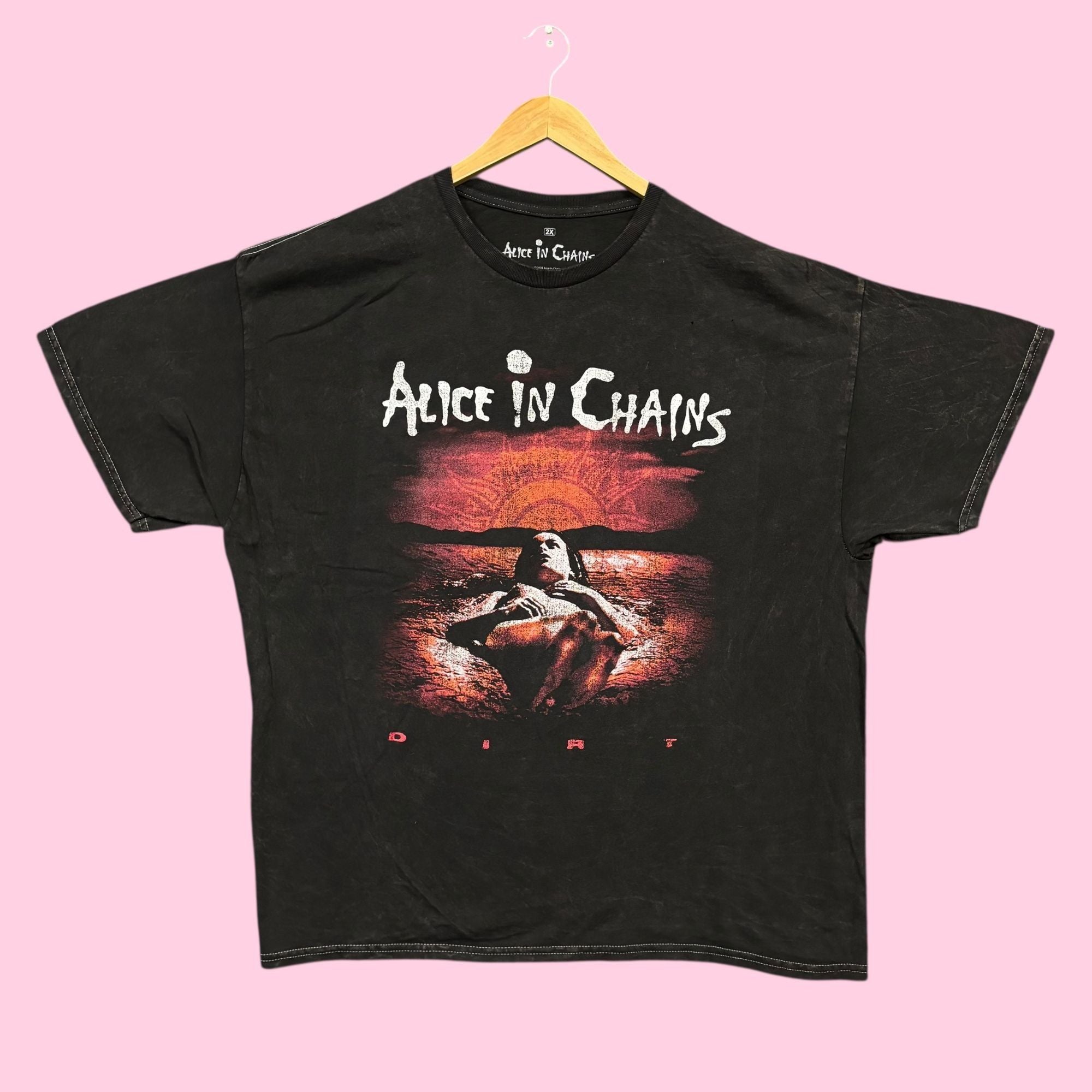 Band Tees Alice In Chains Dirt Est 1987 Rock Band Mineral Wash Tee 2x Hoodie, Sweatshirt | FlexRushtees.com