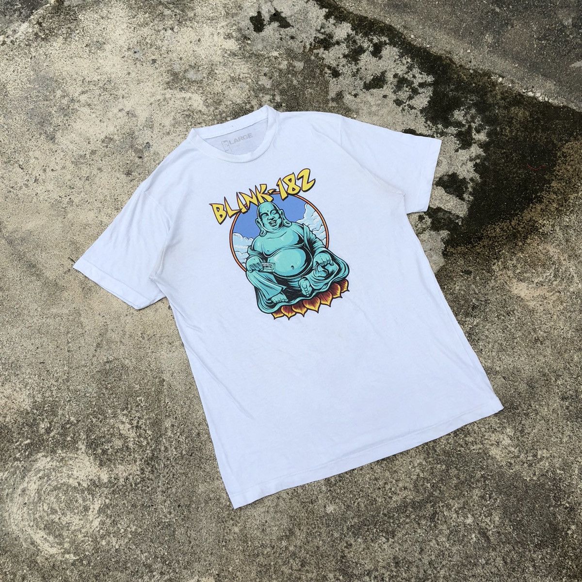 Rare Vintage Blink 182 Pop Punk Band Buddha Promo Tee Hoodie, Sweatshirt | FlexRushtees.com