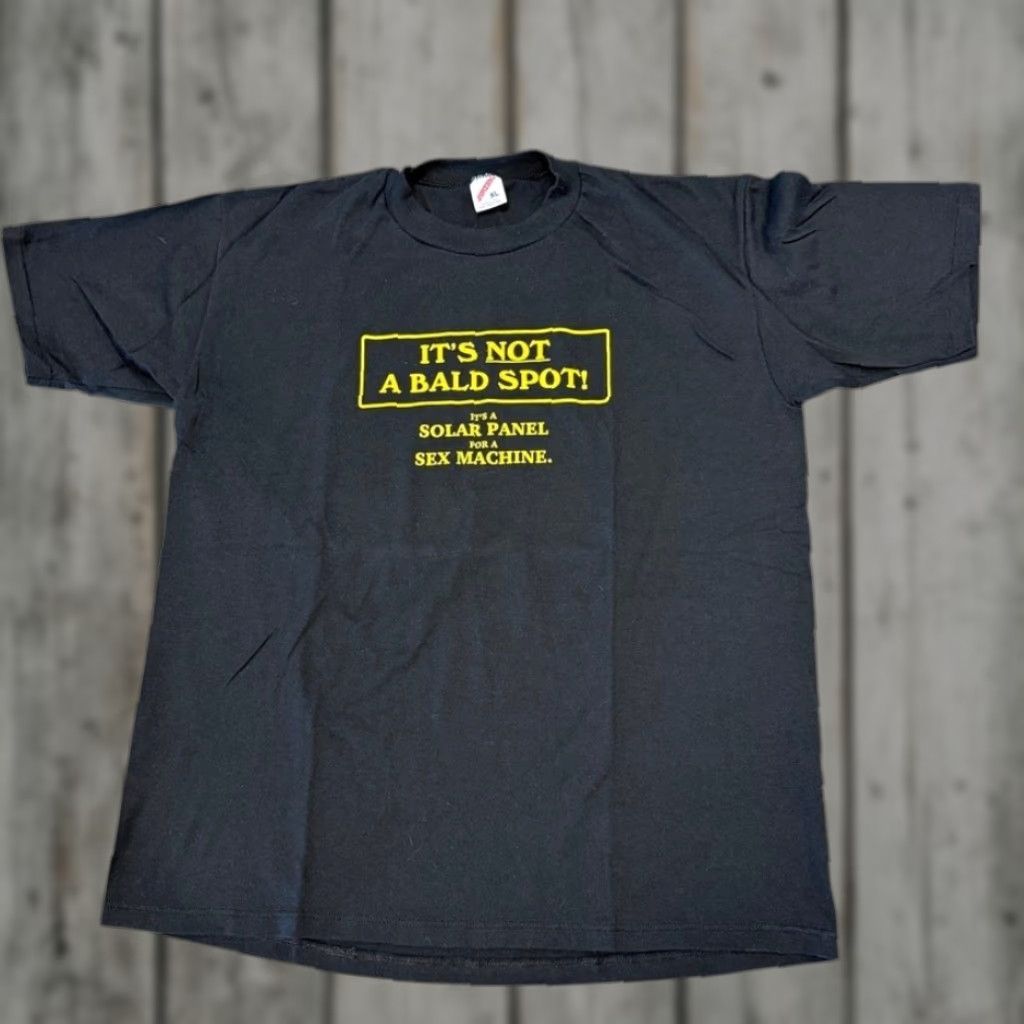 Vintage Jerzees Shirt Xl Black 90s It S Not A Bald Spot It S A Solar Panel For A Sex Machine