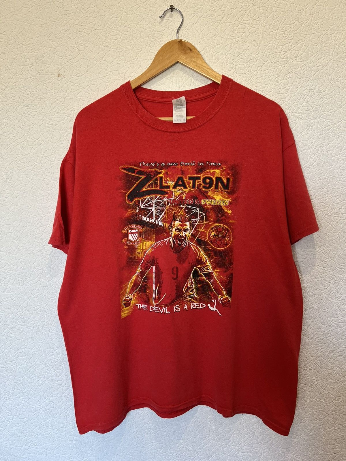 Other Zlatan Devil Ibrahimovic Red Manchester United T Shirt