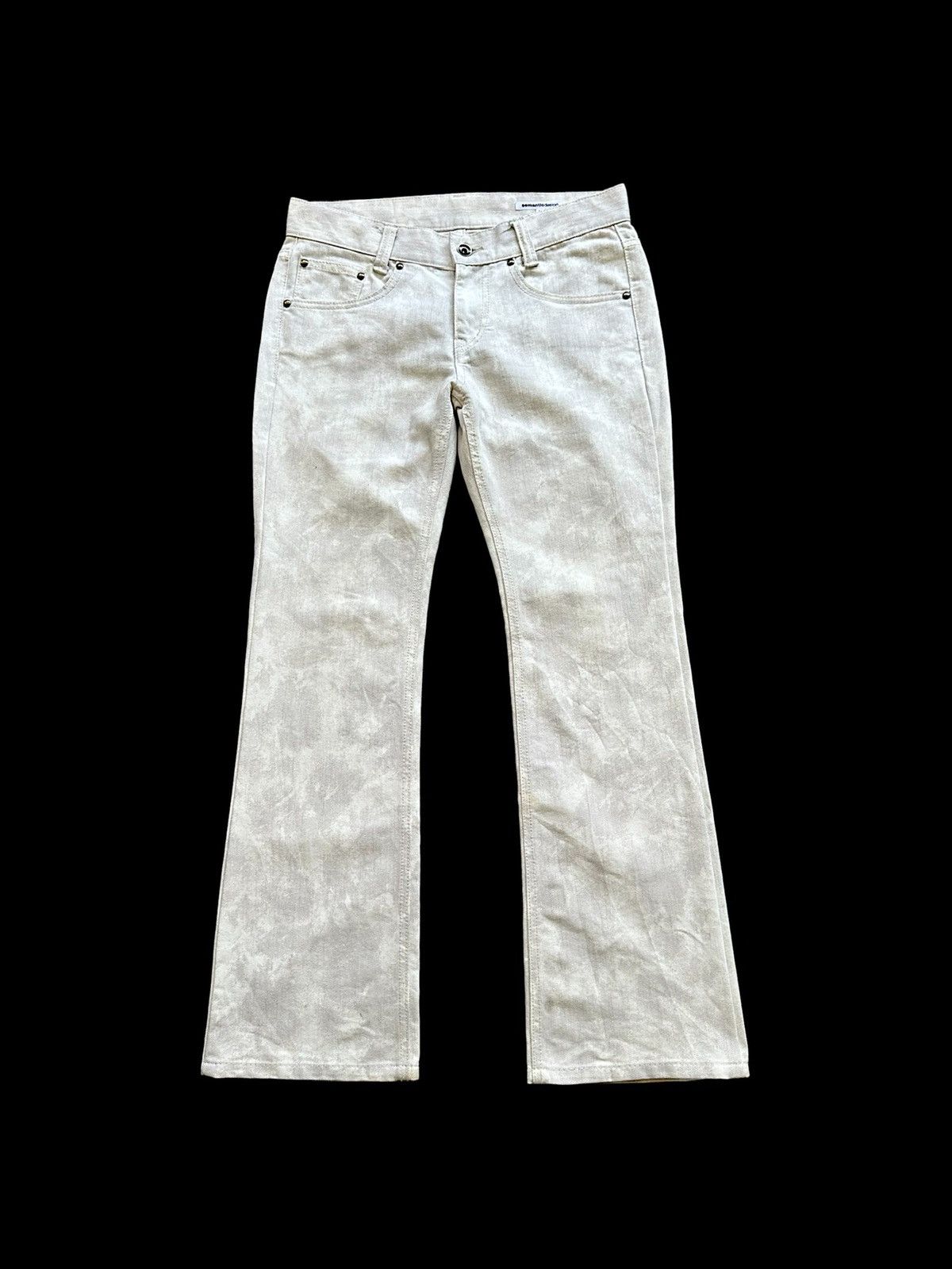If Six Was Nine 2000s Semanticdesign Cream Bleached Pant