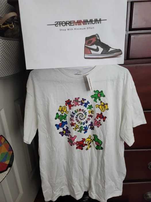 Dead Grateful Dead Swirl Dancing Bear White Tee S Hoodie, Sweatshirt | FlexRushtees.com