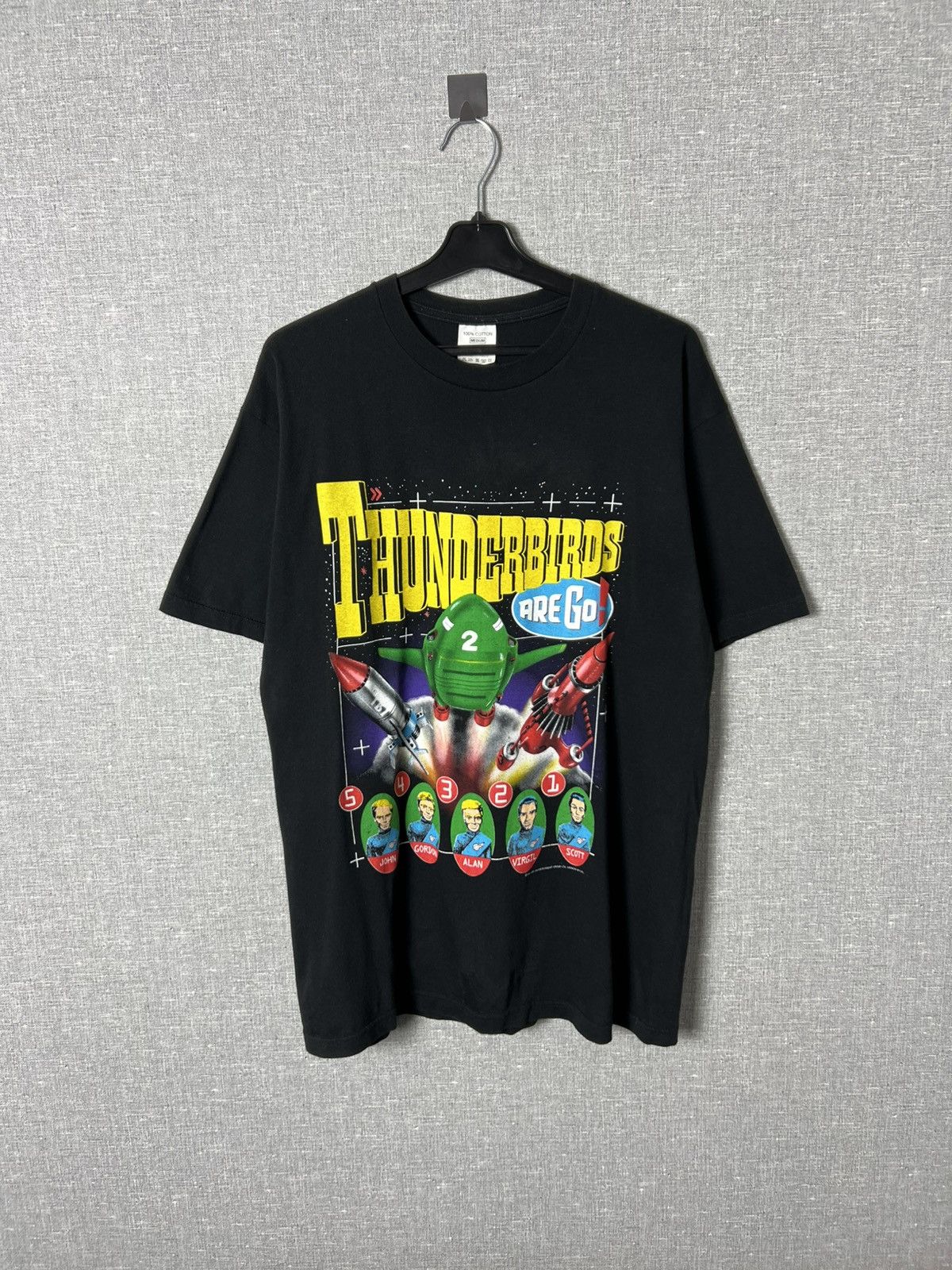 Vintage 1991 Thunderbirds Are Go Movie Promo Tee Size M Hoodie, Sweatshirt | FlexRushtees.com