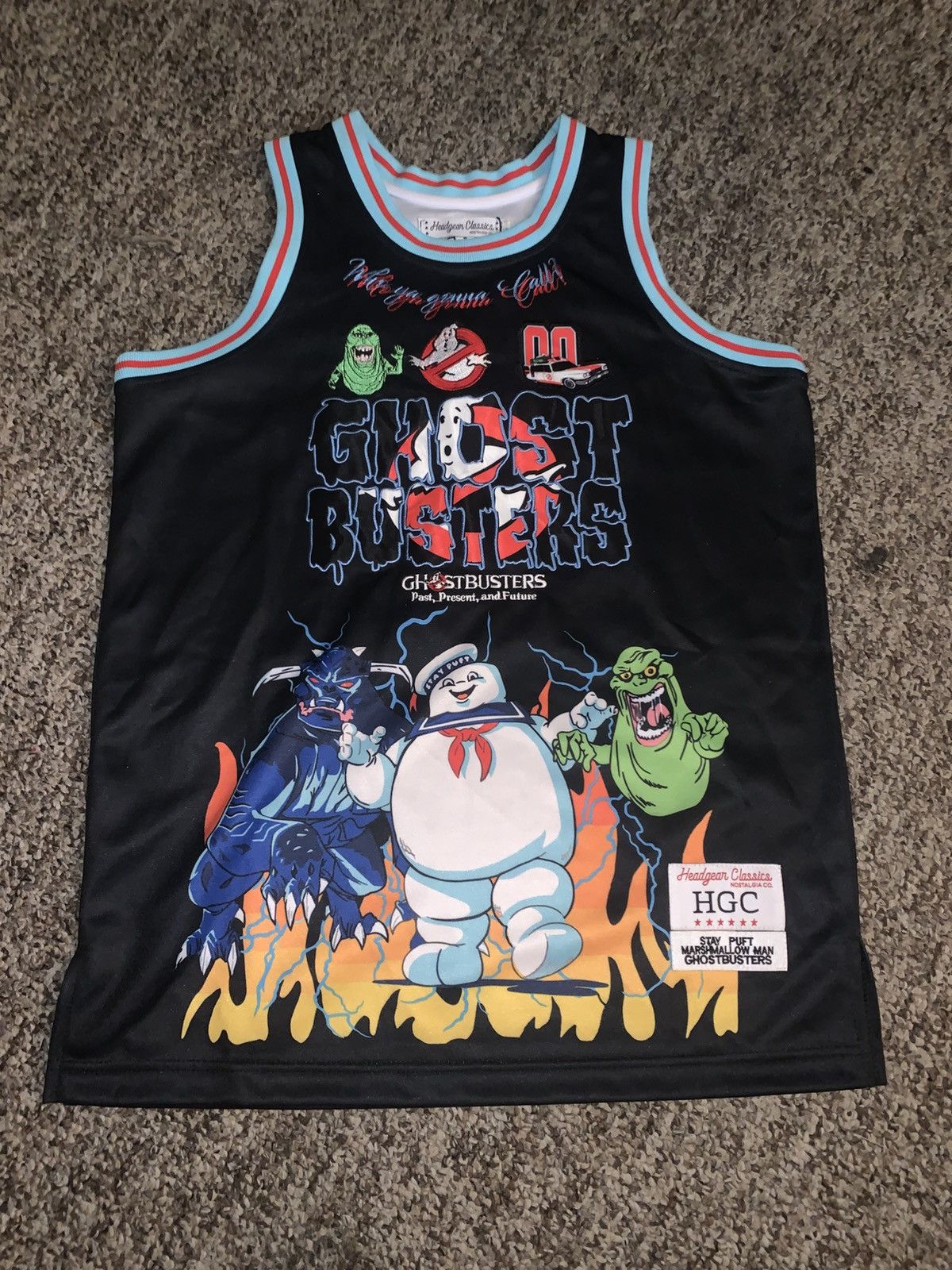 Other Ghostbusters Stay Puft Basketball Jersey Black Size Small
