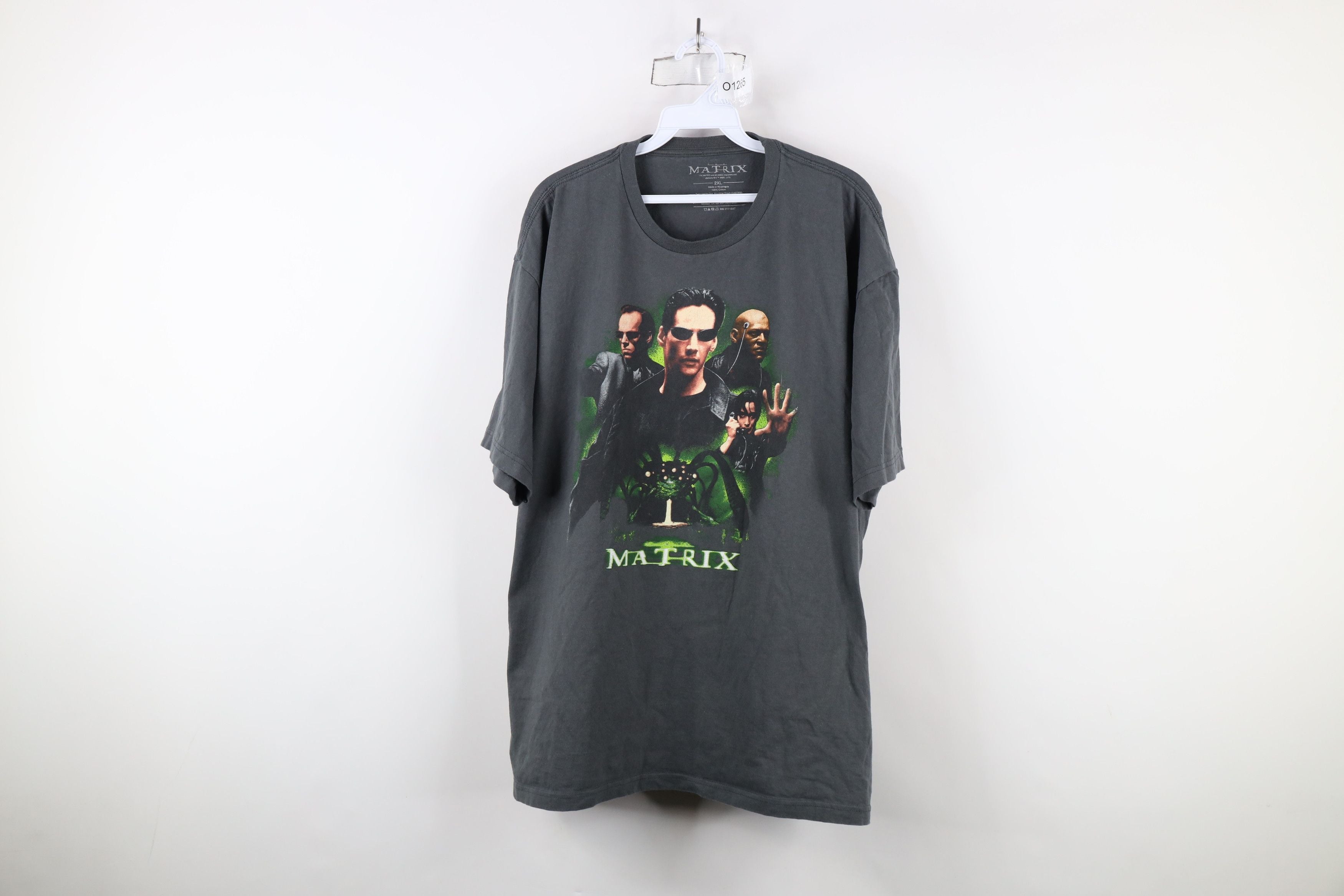 Vintage Y2k Spell The Matrix Movie Short Sleeve T Shirt Gray Hoodie, Sweatshirt | FlexRushtees.com