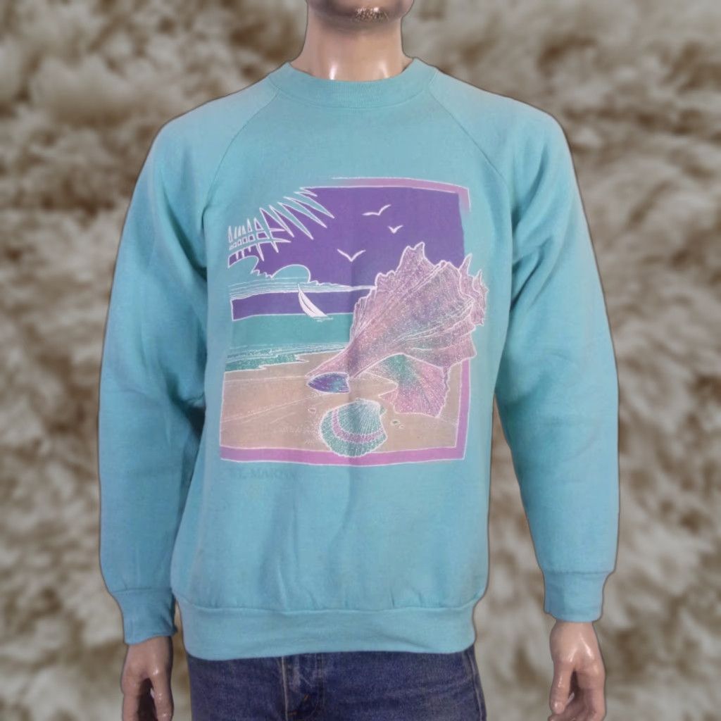 Fruit Of The Loom Vintage Fruit Of The Loom Sweatshirt Unisex Adults Xl Raglan Crew Neck Pastels Gli T-Shirts, Hoodie