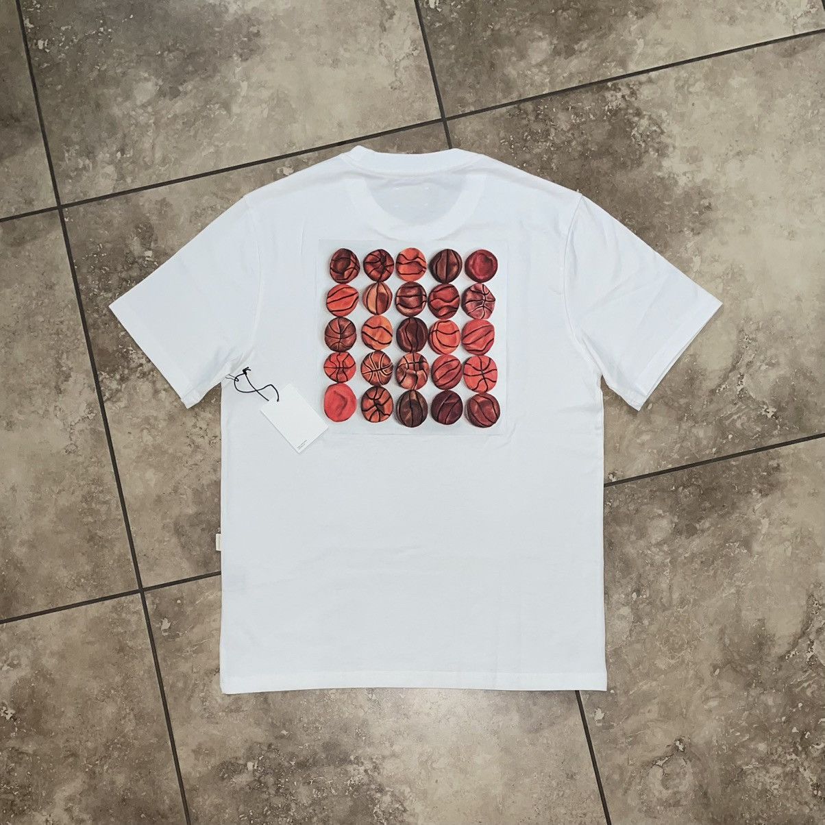 Leon Dore Aime Leon Dore Bright White Painted Baseball Tee Size Xs Hoodie, Sweatshirt | FlexRushtees.com