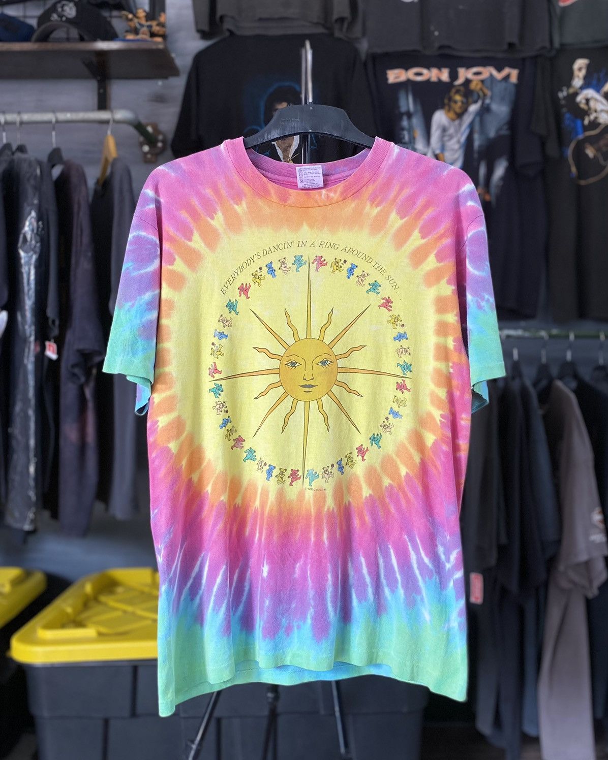 Grateful Dead X Vintage Shirt Grateful Dead Sun Tie Dye 80 S Gfd 1988 Anvil Vintage
