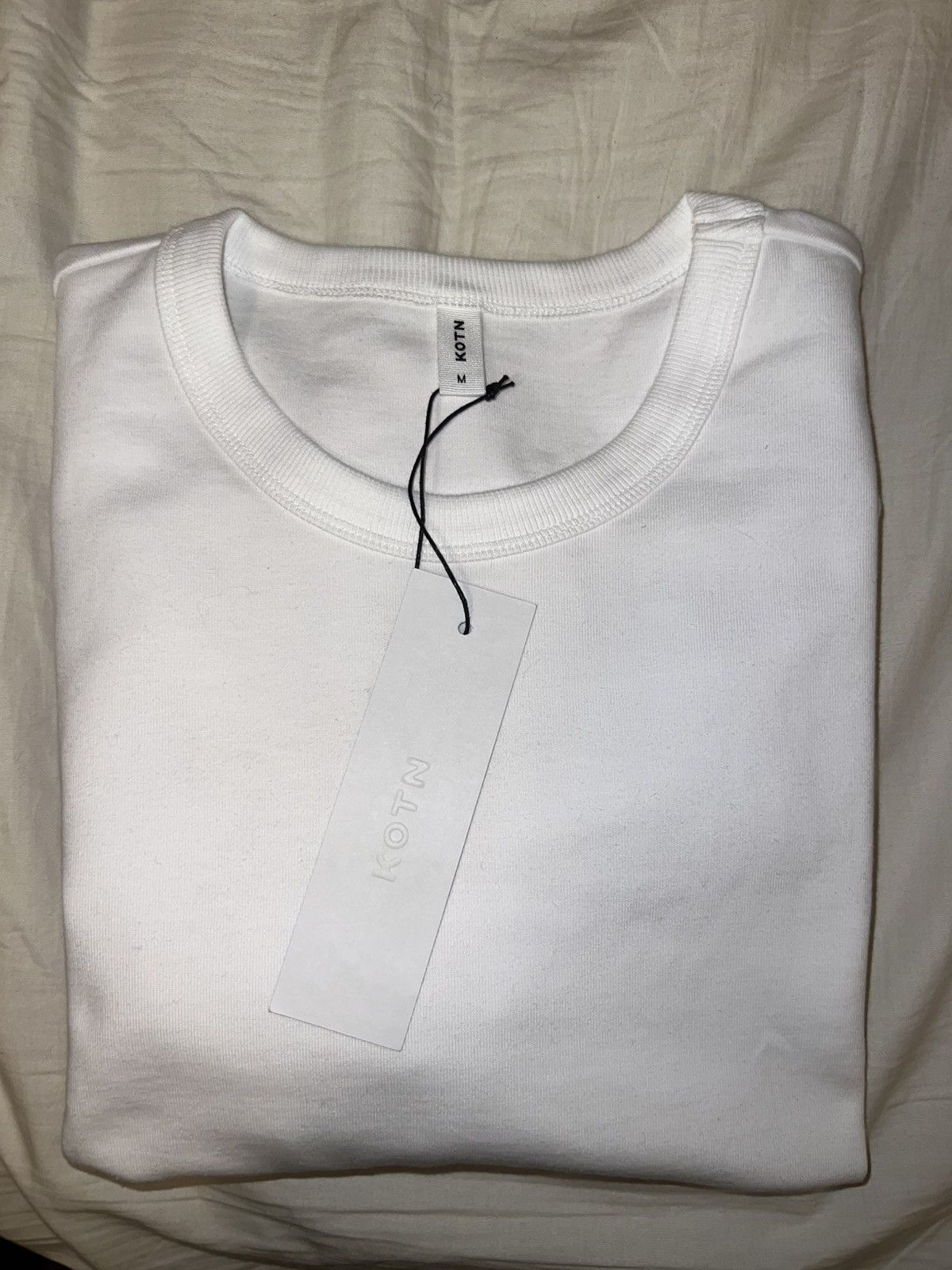 Kotn Men S Heavyweight Box Crew T Shirt White Hoodie, Sweatshirt | FlexRushtees.com