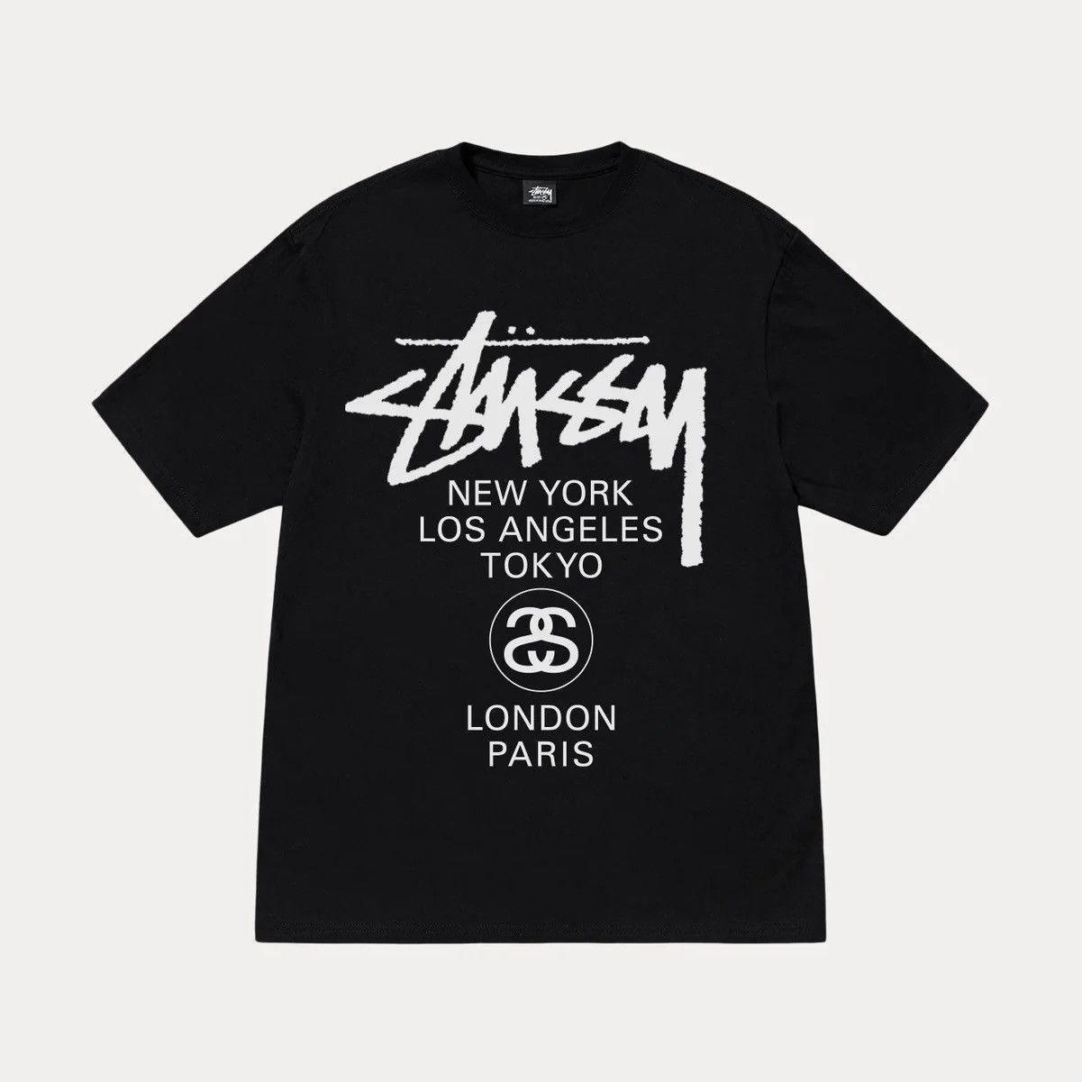 Stussy World Tour Tee Black Deadstock Ds Large Hoodie, Sweatshirt | FlexRushtees.com