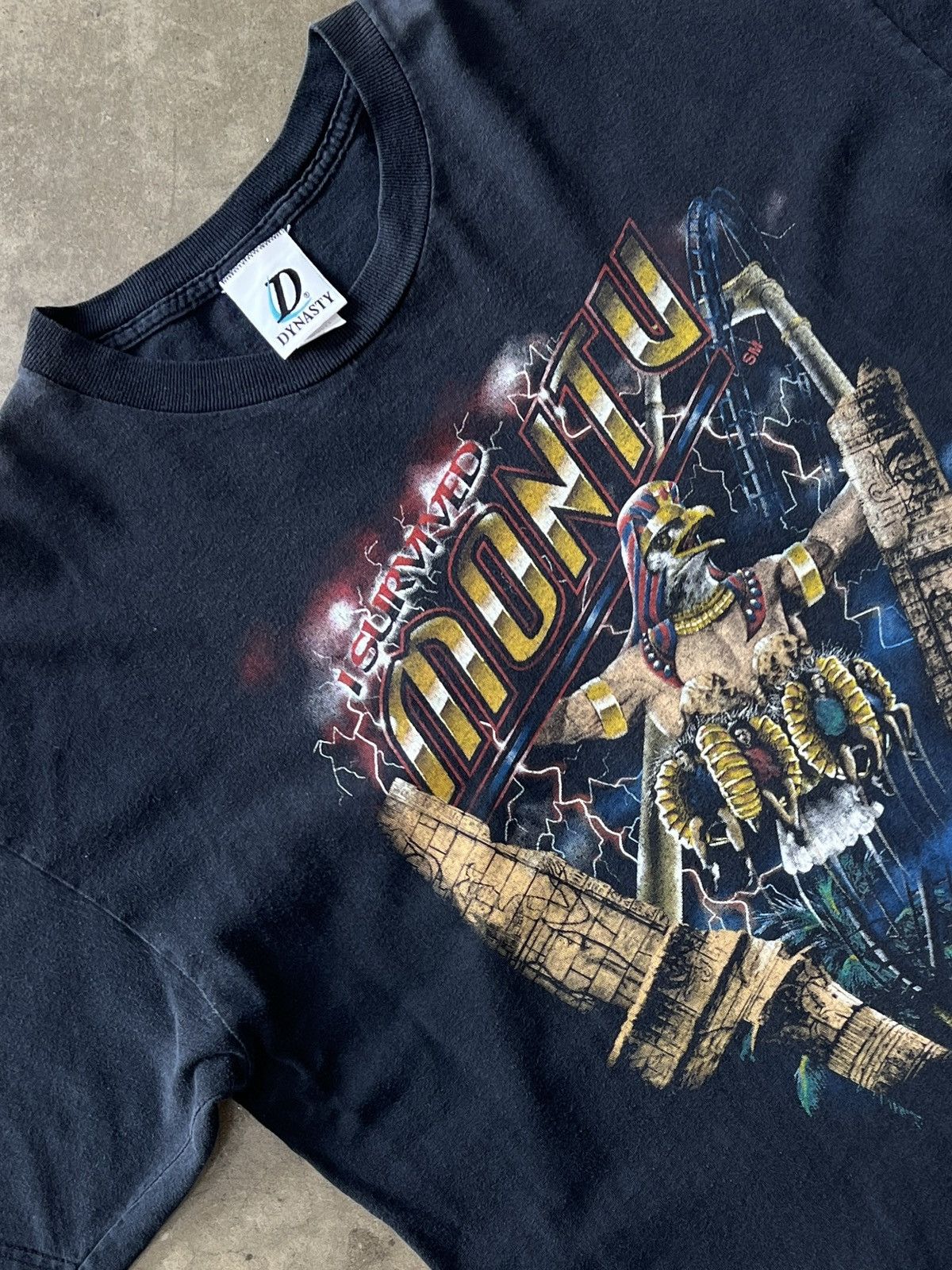Vintage 90s I Survived Montu Busch Gardens Vacation Tee Xl Hoodie, Sweatshirt | FlexRushtees.com