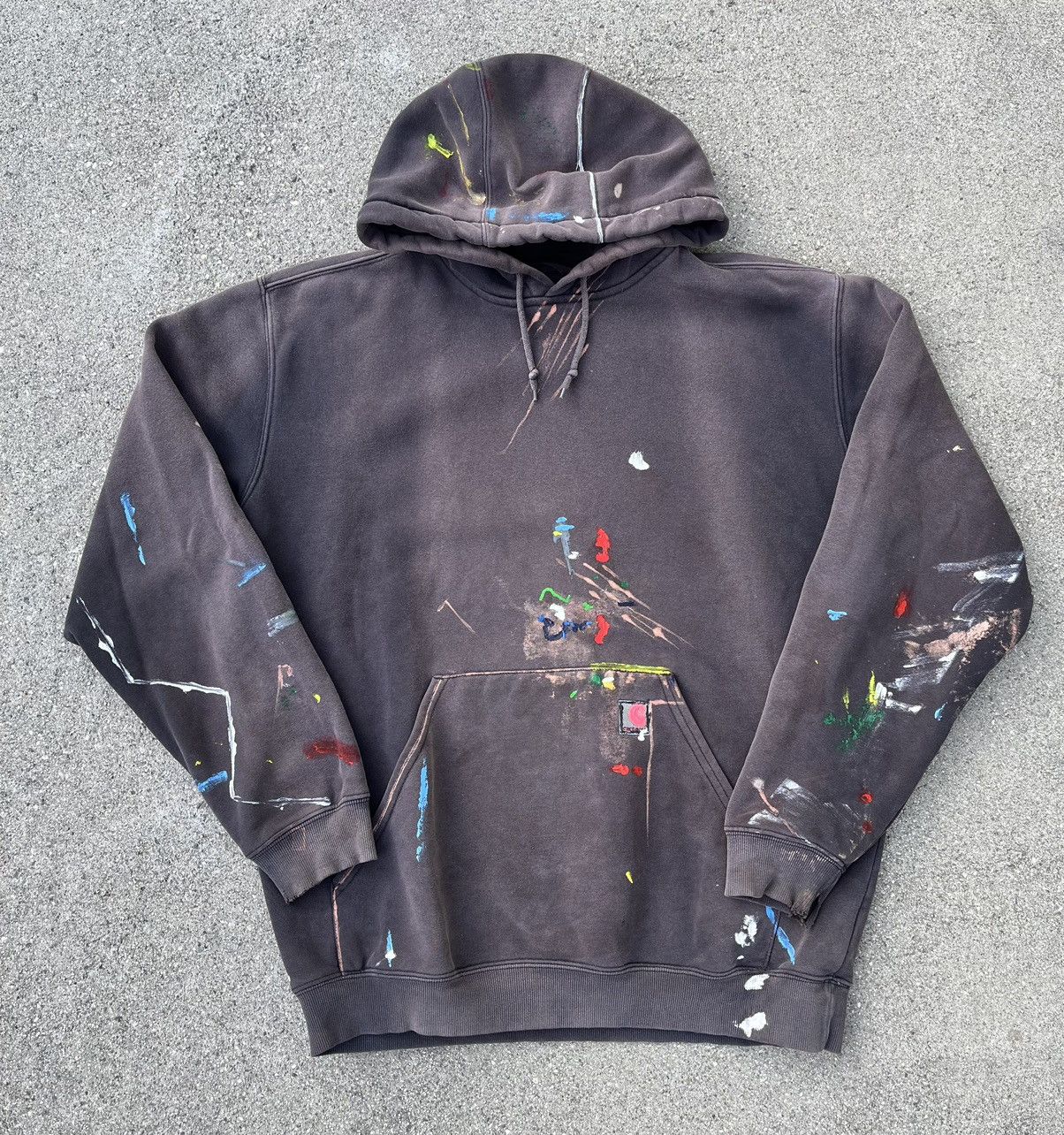 Wip Custom Carhartt Hoodie Sun Fade Thrashed Distressed Worn