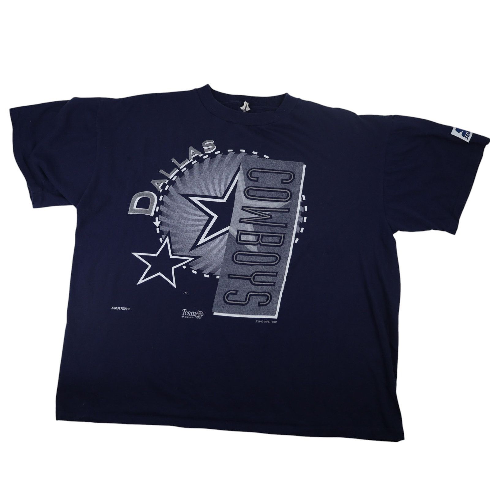 Starter X Vintage Vtg 90s Starter Dallas Cowboys Big Spellout Graphic T Shirt