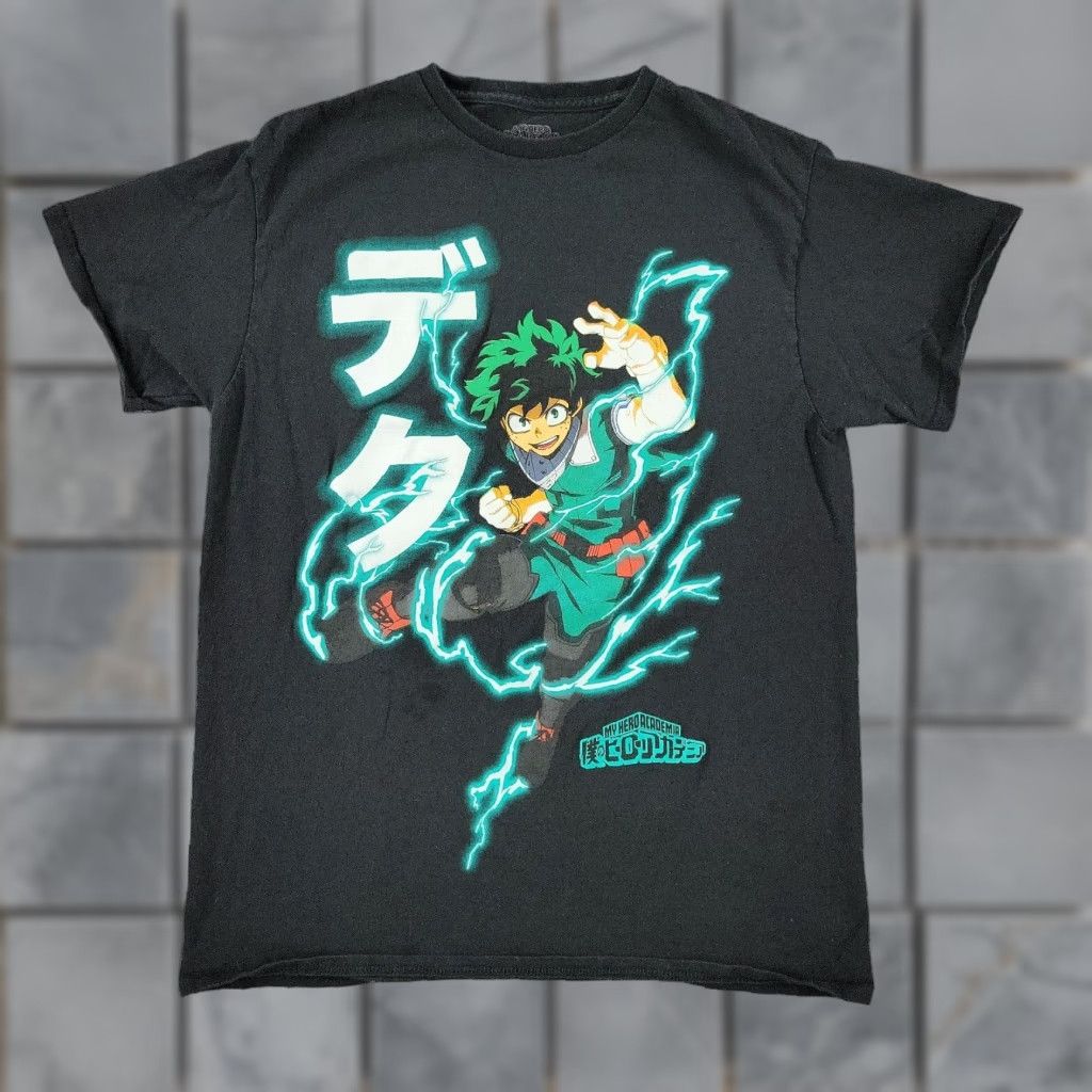 Vintage My Hero Academia T Shirt Men S Medium Black Anime Graphic Tee Crew Neck Short Sleeve Modern