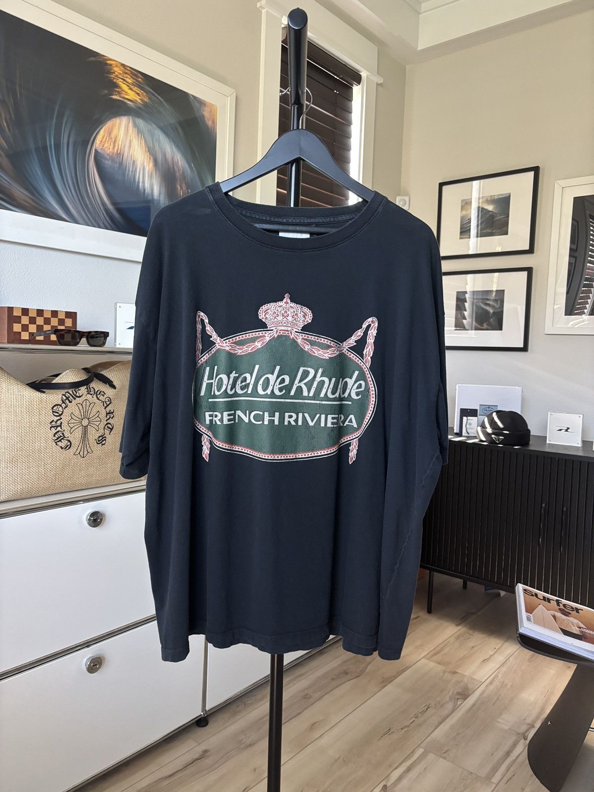 Rhude Hotel Palm Logo French Riviera Tee Hoodie, Sweatshirt | FlexRushtees.com