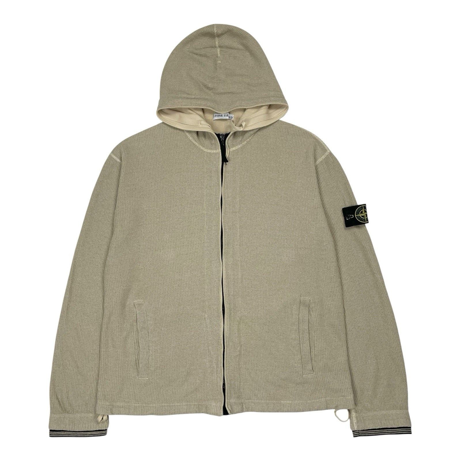 Island Vintage Stone Island Knit Hoodie Full Zip Cardigan Large L