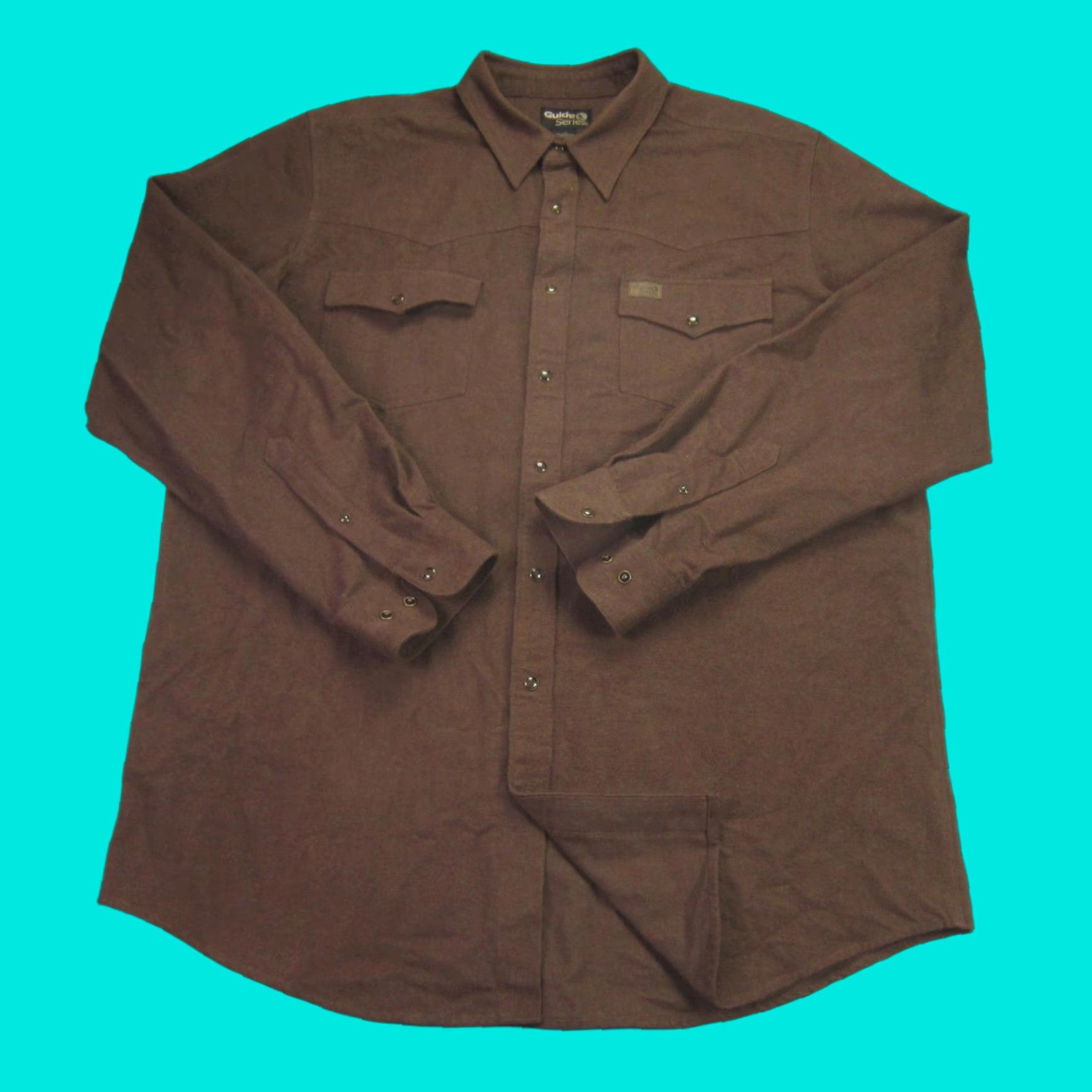 Vintage Guide Series Men S Flannel Shirt Long Sleeve Brown Casual Classic Fall Winter Men S