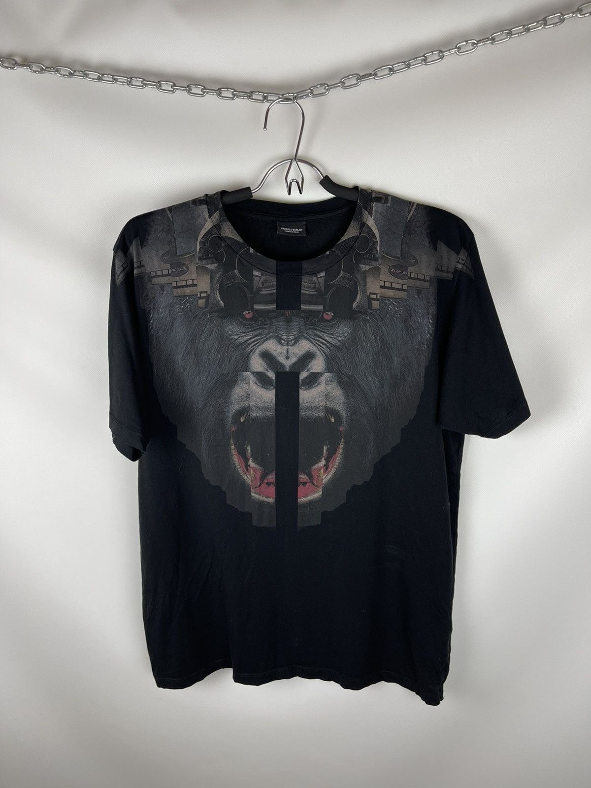 Burlon Marcelo Burlon Gorilla Head Ape History Nasa Tee Shirt