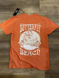 Nahmias Butterfly Beach Tee Orange M Nwt
