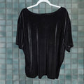 Quacker Factory Vintage Quaker Factory Black Velvet Rhinestone Top Womens 3x Whimsigoth Party Shirt