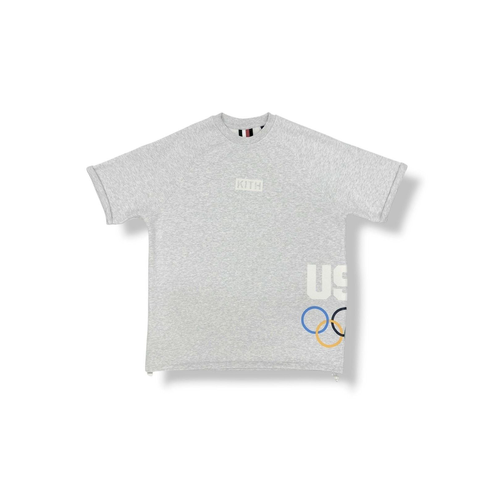 Kith Team Usa 5 Rings Howard Tee Olympics Heather Gray Hoodie, Sweatshirt | FlexRushtees.com
