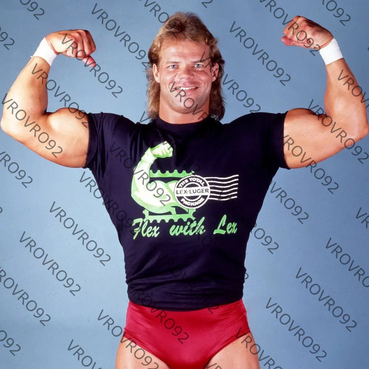 Very Rare Wwf Lex Luger Made In Usa Screen Stars Tee