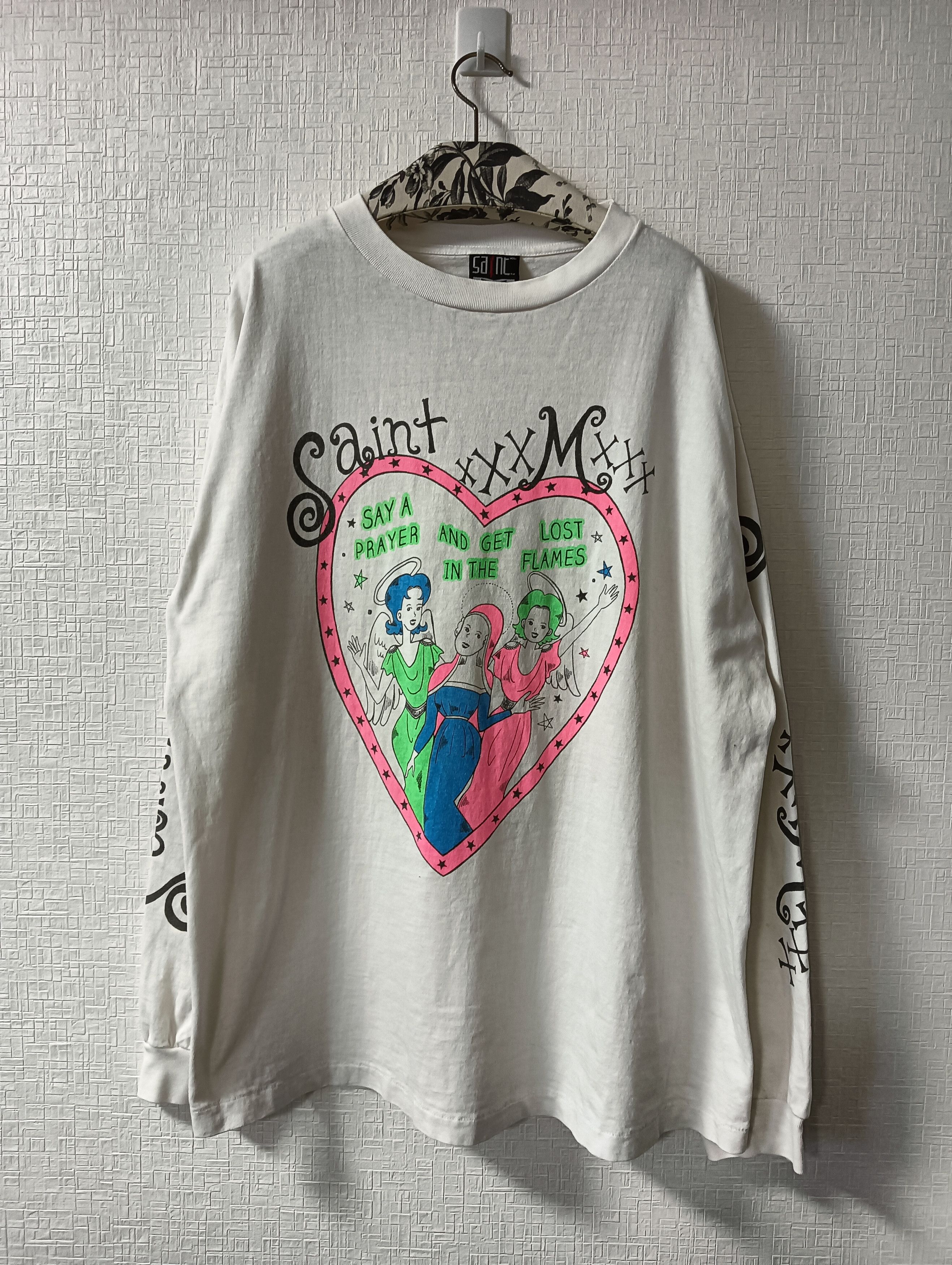 Saint Michael Heart L S Tee Hoodie, Sweatshirt | FlexRushtees.com