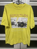 Vintage Sepultura Chaos A D 1994 South Korean Riot Tee Hoodie, Sweatshirt | FlexRushtees.com