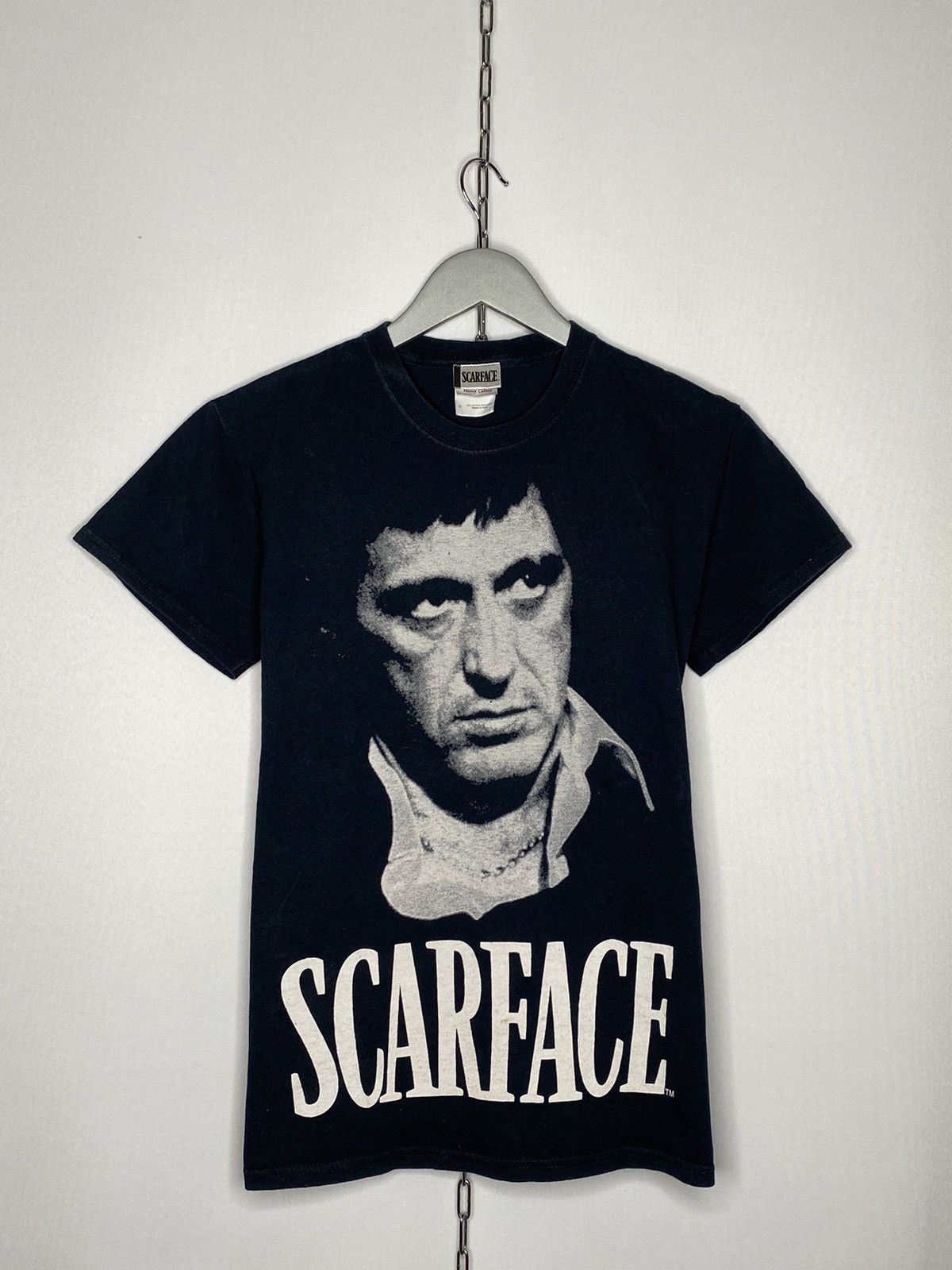 Band Tees Vintage Scarface Tony Montana T Shirt Overprinted Big Logo