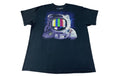 Blue 90s Liquid Blue Astronaut Spaceman 2012 Big Logo Printed Tee